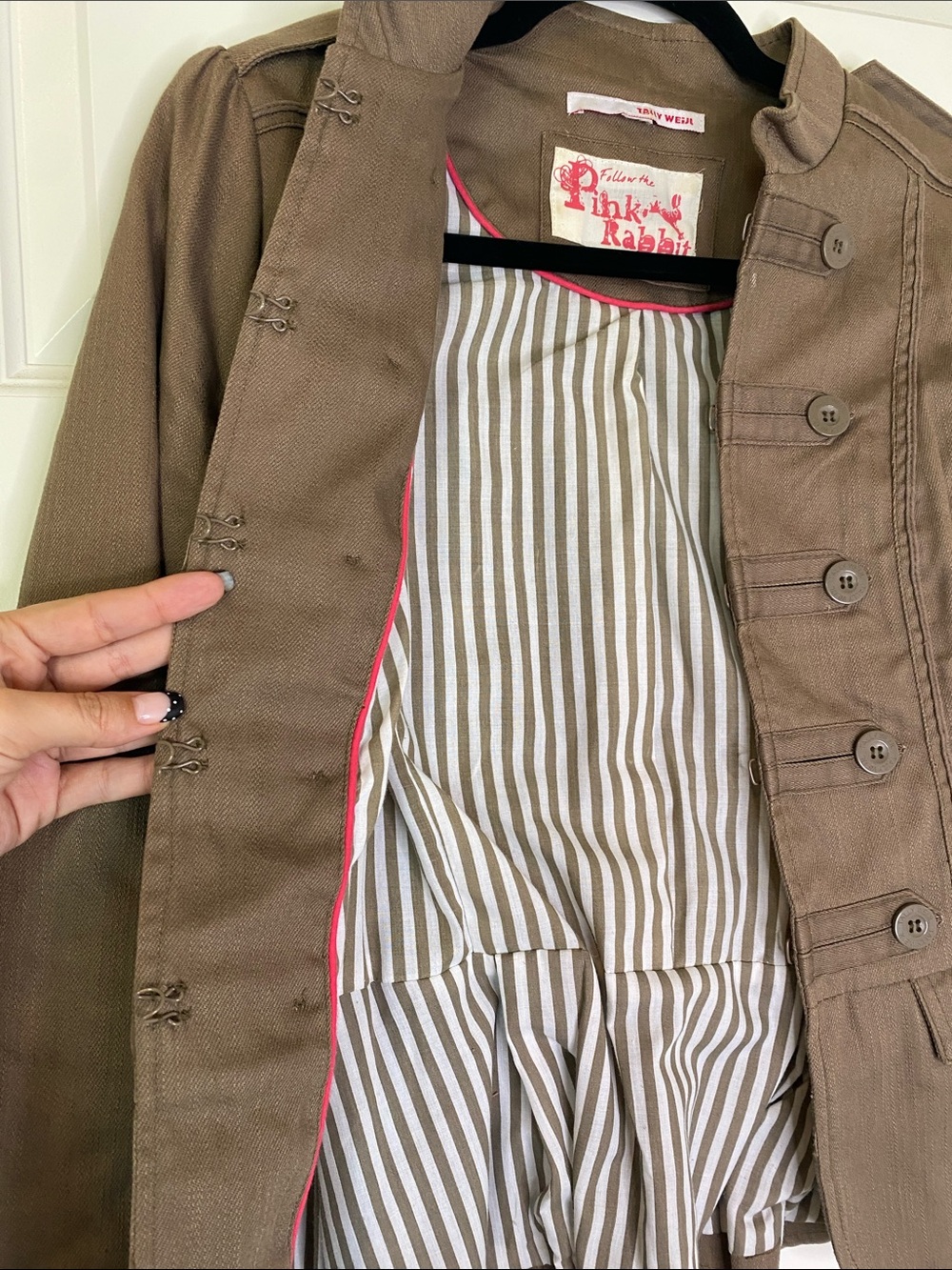 RARE Vintage Utility Military-Style Tan Jacket - Picture 3 of 8